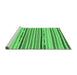 Sideview of Machine Washable Abstract Emerald Green Modern Area Rugs, wshabs2278emgrn