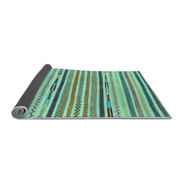 Sideview of Abstract Light Blue Modern Rug, abs2278lblu