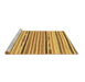 Sideview of Machine Washable Abstract Brown Modern Rug, wshabs2278brn