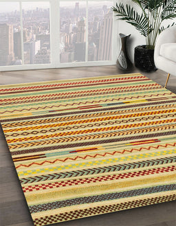 Machine Washable Abstract Red Rug in a Family Room, wshabs2278