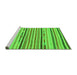 Sideview of Machine Washable Abstract Green Modern Area Rugs, wshabs2278grn