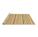 Sideview of Machine Washable Abstract Cinnamon Brown Rug, wshabs2279