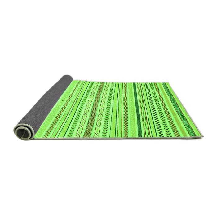 Sideview of Abstract Green Modern Rug, abs2279grn