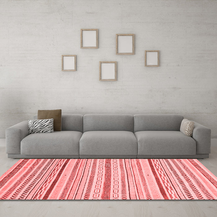 Modern Red Washable Rugs