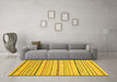 Machine Washable Abstract Yellow Modern Rug in a Living Room, wshabs2279yw