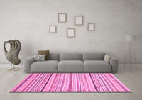 Machine Washable Abstract Pink Modern Rug, wshabs2279pnk