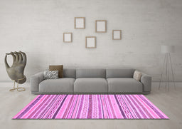 Machine Washable Abstract Purple Modern Area Rugs in a Living Room, wshabs2279pur