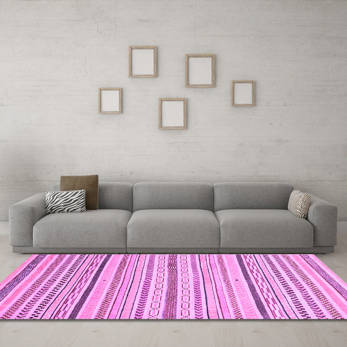 Machine Washable Abstract Purple Modern Area Rugs in a Living Room, wshabs2279pur