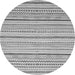 Round Abstract Gray Modern Rug, abs2279gry