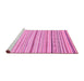 Sideview of Machine Washable Abstract Pink Modern Rug, wshabs2279pnk