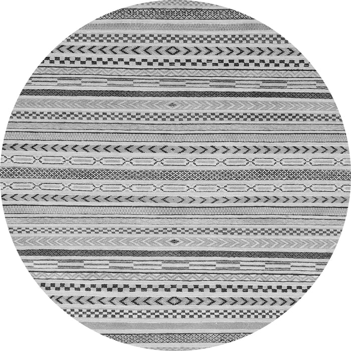 Round Machine Washable Abstract Gray Modern Rug, wshabs2279gry