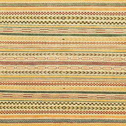 Square Abstract Cinnamon Brown Modern Rug, abs2279