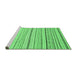 Sideview of Machine Washable Abstract Emerald Green Modern Area Rugs, wshabs2279emgrn