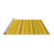 Sideview of Machine Washable Abstract Yellow Modern Rug, wshabs2279yw