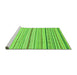 Sideview of Machine Washable Abstract Green Modern Area Rugs, wshabs2279grn