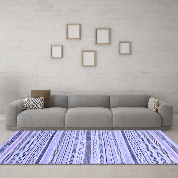 Machine Washable Abstract Blue Modern Rug in a Living Room, wshabs2279blu
