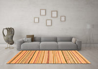 Machine Washable Abstract Orange Modern Rug, wshabs2279org