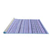 Sideview of Machine Washable Abstract Blue Modern Rug, wshabs2279blu