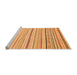 Sideview of Machine Washable Abstract Orange Modern Area Rugs, wshabs2279org