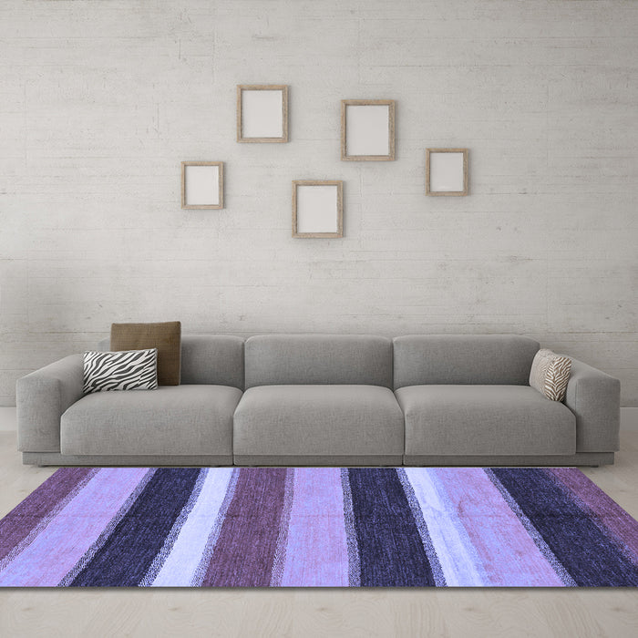Machine Washable Abstract Blue Modern Rug in a Living Room, wshabs227blu
