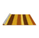 Sideview of Machine Washable Abstract Yellow Modern Rug, wshabs227yw