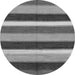 Round Abstract Gray Modern Rug, abs227gry