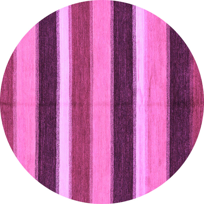 Round Abstract Purple Modern Rug, abs227pur