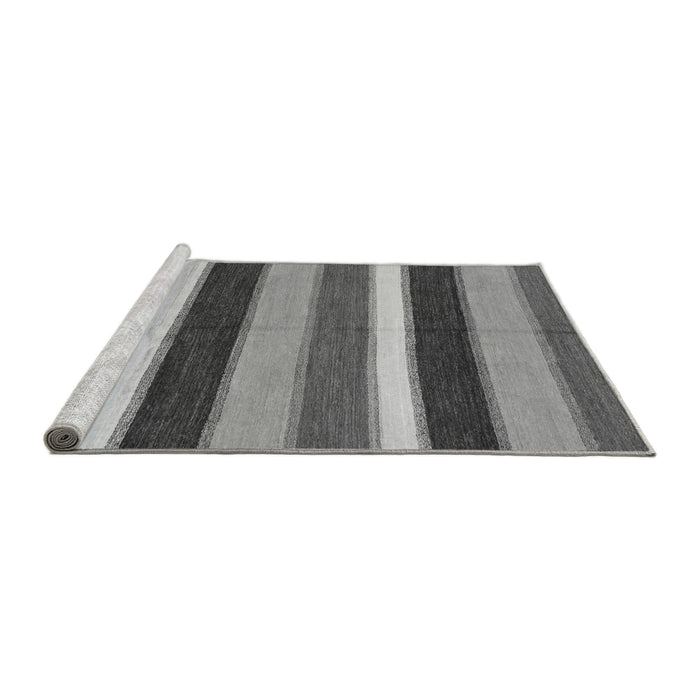 Sideview of Machine Washable Abstract Gray Modern Rug, wshabs227gry