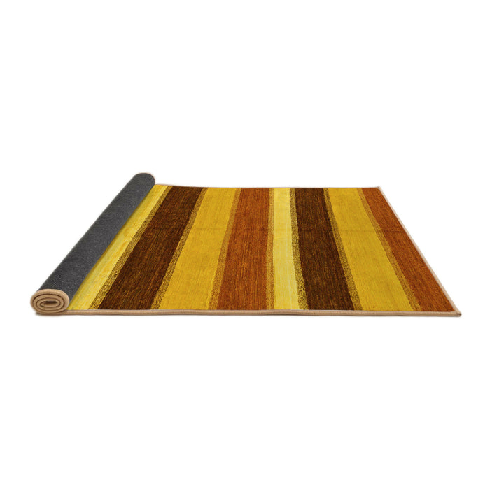 Sideview of Abstract Yellow Modern Rug, abs227yw