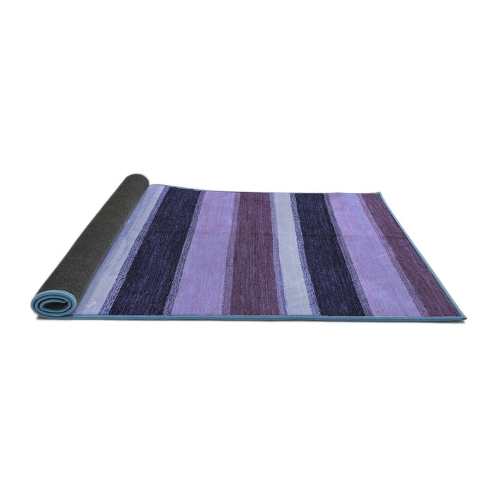 Sideview of Abstract Blue Modern Rug, abs227blu