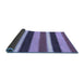 Sideview of Abstract Blue Modern Rug, abs227blu