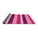 Sideview of Abstract Pink Modern Rug, abs227pnk