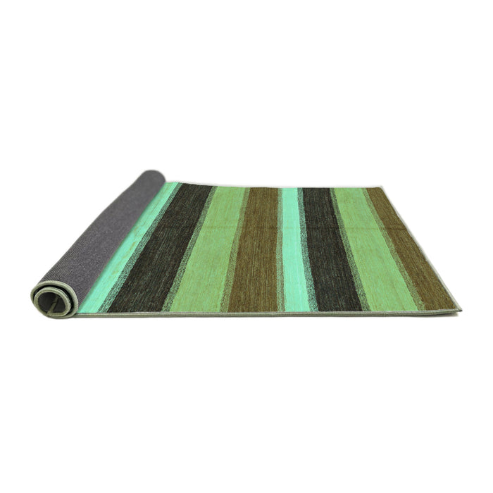 Sideview of Abstract Turquoise Modern Rug, abs227turq