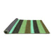 Sideview of Abstract Turquoise Modern Rug, abs227turq