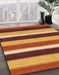 Abstract Yellow Modern Rug in Family Room, abs227