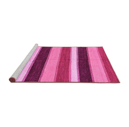 Sideview of Machine Washable Abstract Pink Modern Rug, wshabs227pnk