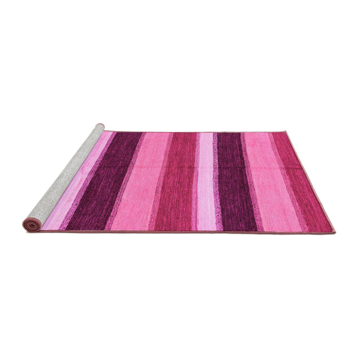Sideview of Machine Washable Abstract Pink Modern Rug, wshabs227pnk