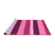 Sideview of Machine Washable Abstract Pink Modern Rug, wshabs227pnk