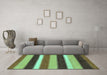 Machine Washable Abstract Turquoise Modern Area Rugs in a Living Room,, wshabs227turq