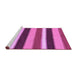 Sideview of Machine Washable Abstract Purple Modern Area Rugs, wshabs227pur