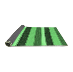 Sideview of Abstract Emerald Green Modern Rug, abs227emgrn