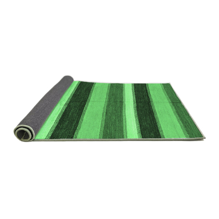 Sideview of Abstract Emerald Green Modern Rug, abs227emgrn