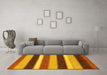 Machine Washable Abstract Yellow Modern Rug in a Living Room, wshabs227yw