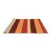 Sideview of Machine Washable Abstract Orange Modern Area Rugs, wshabs227org