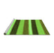 Sideview of Machine Washable Abstract Green Modern Area Rugs, wshabs227grn