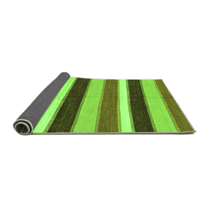 Sideview of Abstract Green Modern Rug, abs227grn