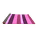 Sideview of Abstract Purple Modern Rug, abs227pur