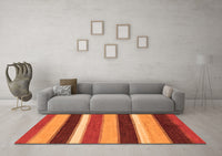 Machine Washable Abstract Orange Modern Rug, wshabs227org