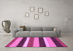 Machine Washable Abstract Purple Modern Area Rugs in a Living Room, wshabs227pur