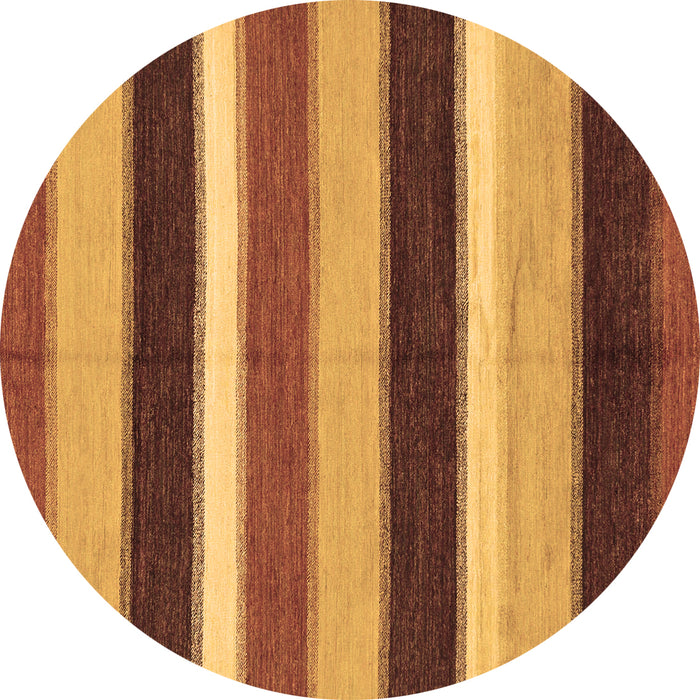 Round Abstract Brown Modern Rug, abs227brn
